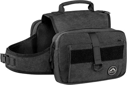 Himal Outdoors Dog Backpack & Saddle Bag, Tactical Hiking Backpack for Large Dogs with Side Pockets & Adjustable Strap