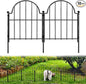 Garden Fence, 22 in(H) x 10.83 ft(L) Arched Rustproof Metal No Dig Fence Garden Fence Border, Ground Stake Animal Barrier Fence for Rabbit Dog, Outdoor Decor for Yard & Patio
