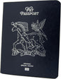 Color Premium PU Leather stitch-sewn Pet Passport Medical Record for Pet Health and Vaccination English + Spanish for Cat, Dog, Puppy and Kitten (Midnight, Single)