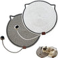 Cat Scratcher Mat Natural Cotton Rope Cat Scratching Pad, Large Size Scratching Pad with Toy (2 Packs 19.6'') (Black + White)