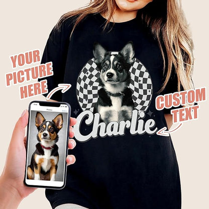 JIX & JOKY Custom Your Own Bootleg Rap Shirts with Dog Faces Custom Pet Shirt for Men Graphic Tshirt Gift Idea for Pet Lovers