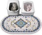 Bienbee Cat Litter Mat, 33" x 22" Large Size Litter Box Mat Rug with Non-Slip Bottom,Urine and Water Proof, Easy to Clean Cat Supplies Essentials for Indoor Kitty Kitten Floor, Blue L