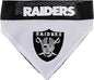 Pets First NFL DOG BANDANA - LA RAIDERS REVERSIBLE PET BANDANA. 2 Sided Sports Bandana with a PREMIUM Embroidery TEAM LOGO, Large/X-Large. - 2 Sizes & 32 NFL Teams available