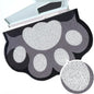 Cute Cat Litter Mat 24”x16”, Litter Box Mat, Litter Trapping Mat, Soft on Kitty Paws, Easy Clean, Anti Slip, Pet Accessories, Door Floor mats - Grey White60*40