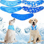 Talltalk 5 Pieces Dog Cooling Bandanas Neck Wraps Ice Scarf Pet Dog Cooling Collar Hunting Training Hiking Camping Accessories for Summer(M)