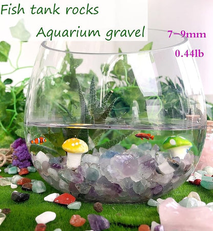 Red Jasper Aquarium Gravel Rocks Natural Tumbled Healing Crystal Chips Bulk Gemstones Tumbled Crushed Stones for Fountain Vase Filler Planters Decorative Fish Tank Potted Reiki Energy Balancing 0.44lb