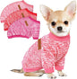 3 Pack Dog Sweaters for Small Dogs Girl Boy Winter Fleece Clothes Warm Soft Dog Sweatshirt Outfit for Dogs Cats Pet Apparel (Rose+Red+Pink, XX-Small)