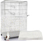 Bird Cage Cover, 60-118'' Large, 31.5'' H Adjustable Nylon Mesh Net, Soft Airy, White, Starry Sky Pattern, Drawstring, Breathable, Hand Wash Only