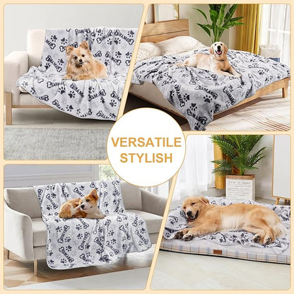 Dog Blanket, Premium Soft Dog Blanket Washable, 41x31inch Puppy Essentials Dog Product Cat Blankets Throw for Medium Small Dogs, Pet Dog Gifts, 2024 New Upgraded Doggy Blankets, Grey
