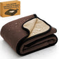 Waterproof Dog Blanket - Multipurpose Lekproof Blanket for Pets or Adults - Furniture Protector for Bed, Couch, Water Proof & Stain Resistant Easy to Clean Throw Blanket, Reversible Brown 50"x60"