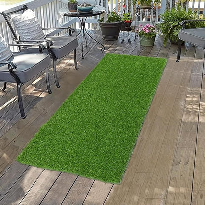 Bsmathom Artificial Grass Rug - Indoor/Outdoor, Fake Grass Turf for Patio, Balcony & Garden - 2x6Ft