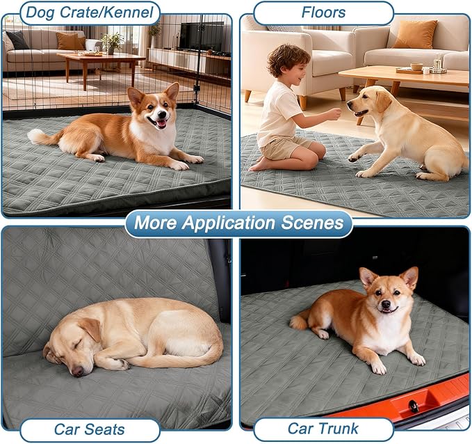 hyha Waterproof Dog Blanket, Reversible Pet Bed Blanket, Soft Sofa Couch Cover for Dogs Washable, Waterproof Pet Couch Covers for Sofa Puppy Cats Furniture Protector(52"x82", Grey/Grey)