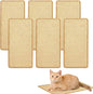 6 Pcs Cat Scratcher Mat, Sisal Cat Scratching Pad Scratch Mat for Cat with Adhesive Loop Tape Cat Scratch Pad Rug for Protect Wall Couch Carpet Window Perch (15.7x7.8 Inch)