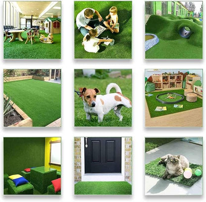 ALTRUISTIC Artificial Grass 8FTX48FT(384 Square Feet), Realistic Fake Grass Deluxe Turf Synthetic Thick Lawn Pet Turf, 1 3/8” Height, Outdoor Decor, Customized