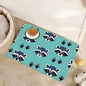 Cute Raccoon Dog Food Mat for Floors,Absorbent Pet Food and Water Bowl Mats,Non-Slip Pet Feeding Mat,Pet Supplies 16" x 24"