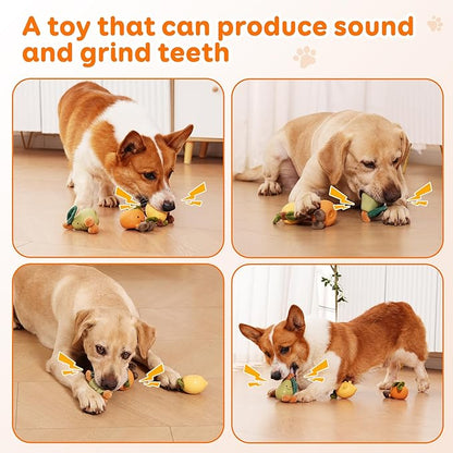 Dog chew Toys, Interactive Dog chew Toys, Suitable for All Types of Dogs who Like to chew and Interact. Sound pet Toys, Specially Designed for Dogs who Love to chew（Lemon Yellow）