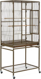 Topeakmart 53.5inch Large Bird Cage Metal Mobile Parrot Cage for Canary Pacific Parrotlet Lovebird Budgie Caique Senegal Green-cheeked Conure, Palmer Green