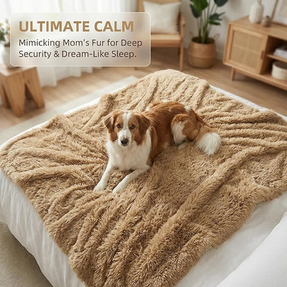 PJYuCien Dog Blankets for Large Dogs Washable - Fluffy Fuzzy Cat Blanket for Couch, Puppy Throw for Furniture with Polyester Fleece, Super Soft Plush for Pet Kitten Doggy, Brown, 60" x 80"