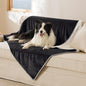 Bedsure Cat Blanket for Indoor Cats - Waterproof Calming Cat Blankets for Couch Bed Protection, Sherpa Fleece Pet Blanket, Soft Plush Reversible Throw Furniture Protector, 60"x50", Black