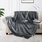LOOBANI Waterproof Dog Blanket for Couch: Reversible Flannel Bed Blanket for Medium Large Dogs Liquid Proof, Soft Throw Blanket Couch Cover Protector for Sofa, Crate, Travel, Picnic, 50" x 60", Grey