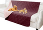 Waterproof Dog Blanket, 52x82 inches Pet Couch Covers for Sofa, Bed Furniture Protector from Dogs Washable and Reversible-Burgundy Red+Pink