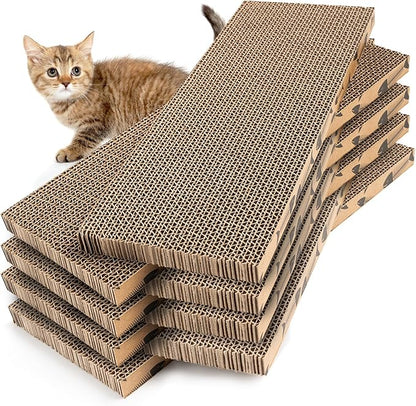 Mini Cat Scratching Board Small Cat Scratcher Cardboard Cat Scratch pad Cat Scratchers for Indoor Cats Cat Cardboard Scratcher Cat Scratching pad (8pcs)