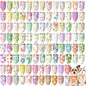100 Pcs Spring Floral Dog Bandanas Bulk Pet Bibs Colorful Triangle Scarf Floral Pet Bandanas for Medium Large Dogs Spring Summer Birthday Costume Decoration
