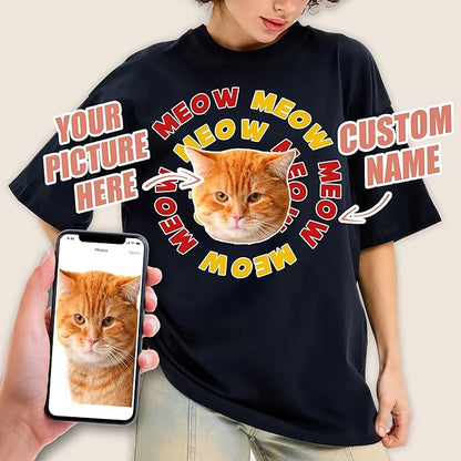 H-DEWALL Custom Shirts Custom Bootleg Rap Shirt for Him Custom Face Shirt with Photo Pet Custom Tees Gift for Dog Cat Lover