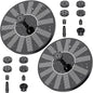 AISITIN 2 x 1.5 W DIY Solar Powered Garden Fountain with 6 Nozzles Effects for Ponds, Bird Bath, Aquarium, Garden Fountain