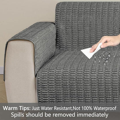 Muamar Dog Bed Protector, Anti-Slip Waterproof Sofa Covers for Living Room, Couch & Dog Mat, 1 Piece (30x70 inch, Dark Grey)
