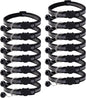 14 Pack Breakaway Cat Collar with Bell, Reflective Kitten Collar for Girl Boy Cats, Safety Buckle Adjustable 7.5-12.5 Inch, 0.4 Inch Width Lightweight, Pet Gifts (Black)