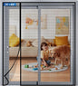 Magnetic Screen Door Mesh Left Right Side Opening Upgraded PET Material Mesh Stronger Than Fiberglass and Polyester,Keep Bugs Out,Pet & Kid Friendly Fit Door Size 74"X80",Screen Size 76''X82''