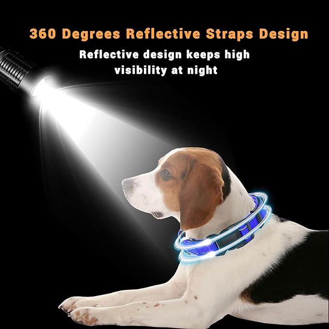 2 Pack Reflective Dog Collar with Safety Locking Buckle, Adjustable Soft Breathable Comfortable Nylon Pet Collar for Small, Medium and Large Dogs, Navyblue, L