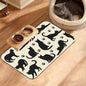 Pet Feeding Mat,Cat Silhouette Absorbent Dog Cat Food Mat Dog Mat with Rubber Backing,Non-Slip Water Bowl Placemat,Pet Supplies 12" x 20"