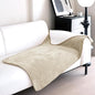 gogobunny Waterproof Bed Blanket, Reversible Sherpa Fleece Throw Blanket for Dog Puppy Cat, Furniture Cover Protects Bed Couch Sofa from Liquid Pee and Pet Fur (Cream, 30x70 inches)