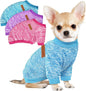 3 Pack Dog Sweaters for Small Dogs Girl Boy Winter Fleece Clothes Warm Soft Dog Sweatshirt Outfit for Dogs Cats Pet Apparel (Rose+Light Blue+Purple, X-Small)