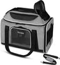 Petskd Top-Expandable Pet Carrier 18x13x9.5 Inches Southwest Airline Approved, Soft-Sided Carrier for Small Cats and Dogs with Locking Safety Zippers and Anti-Scratch Mesh(Grey)