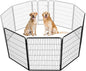 Yaheetech Dog Playpen Outdoor, 40 inch 4 Panels Dog Pen Indoor Heavy Duty Puppy Exercise Pen Metal Pet Fence for RV Camping/Yard/Garden