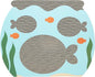 Pearhead Interactive Cat Scratch Toy, Fishbowl Theme, 19"W x 14.8"H x 1.3"D