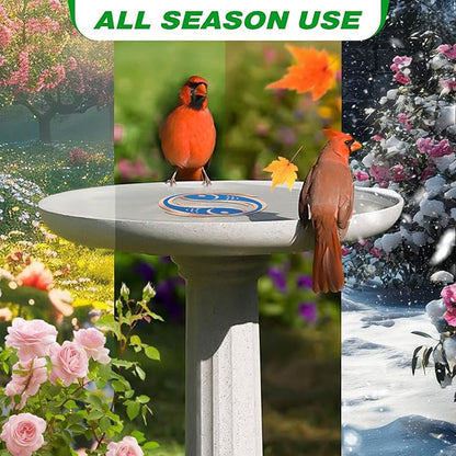 Saillong 2 Pack Bird Bath Copper Disk, Reinforced 99.99% Pure Copper Bird Bath Purification Disk for Physical Clean Water, Birdbaths Cleaner for Outdoor Birdbaths, Bowl and Garden Fountain (Fish)