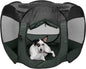 Furhaven Portable Dog Playpen Cat Tent, Pet playground,Kennel foldable indoor outdoor zippered puppy crate - Hunter Green, Medium