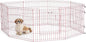 MidWest Homes for Pets Folding Metal Puppy / Dog Exercise Pen, Indoor/Outdoor Playpen with Door, 16 Sq Feet of Play Space, 24-Inches Tall, Pink