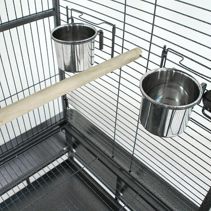 Nova Microdermabrasion 68-Inch Height Wrought Iron Standing Large Play Top Bird Cage for African Grey Small Quaker Parrot Cockatiel Sun Parakeet Green Cheek Conure Dove Budgie Lovebird