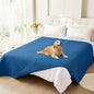 hyha Waterproof Dog Blanket, Soft Dog Bed Cover Pet Blankets, Waterproof Sofa Couch Cover for Dogs Washable, Reversible Pet Couch Covers for Sofa Furniture (82x102 Inch, Navy Blue/Navy Blue)