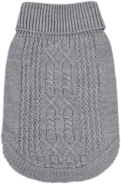Stretchy Cat Sweater - 17 Colors & 6 Sizes | Snug Winter-Ready Knit for Boy/Girl Cats & Kittens(Grey, Large)