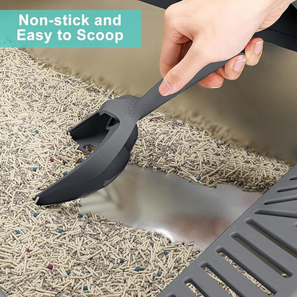 Stainless Steel Litter Box Extra Large for Big Cats and Multi-Cats | Jumbo Extra Large Metal Cat Box with High Sided Lid, Anti-Urine Leakage, Non-Stick,Include Litter Scoop