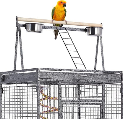 Yaheetech 68-inch Rolling Play Top Large Parrot Bird Cage for African Grey Cockatiel Conure Lovebird Parakeet Budgie