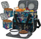 BAGLHER Dog Travel Bag, Pet Travel Bag (All Pet Travel Supplies), with 2 Pet Food Containers and 2 Collapsible Silicone Bowls; Essential Kits for Travel Hawaii