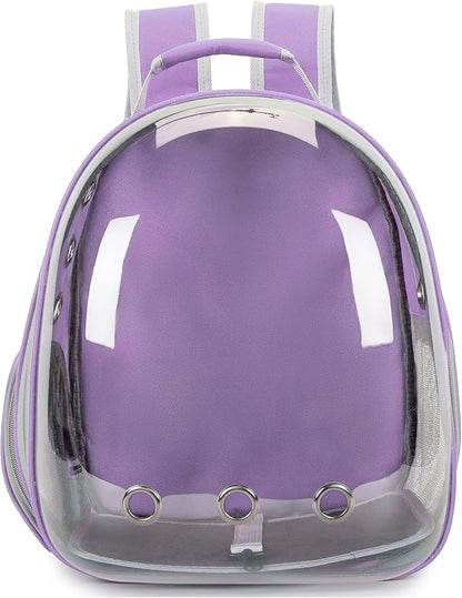 Cat Bubble Backpack Carrier for Small Medium Dogs Cats Carrying Bag, Airline Approved Pet Travel Carrying Bag Dog Hiking Walking Outdoor Backpack (Purple)