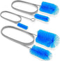 66" Flexible Drain Brush Tool with Large Brush Head and Double Elastic Nylon Ends, Stainless Steel Long Tube Cleaning Brushes for Kitchen, Sink, Drain Pipe and Long Pipe Cleaning